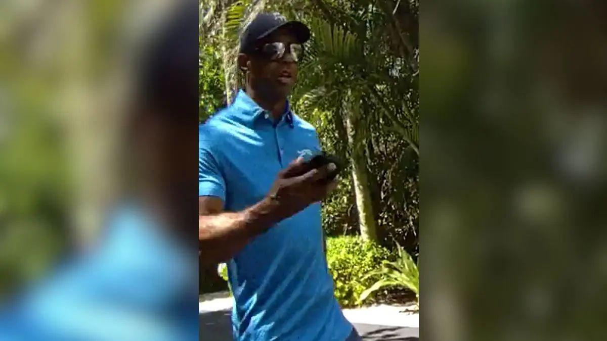 Image of Tiger Woods' phone call was captured on body camera footage.