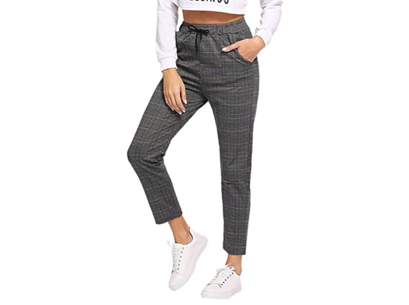 sarah jessica parker plaid trousers check out  similar