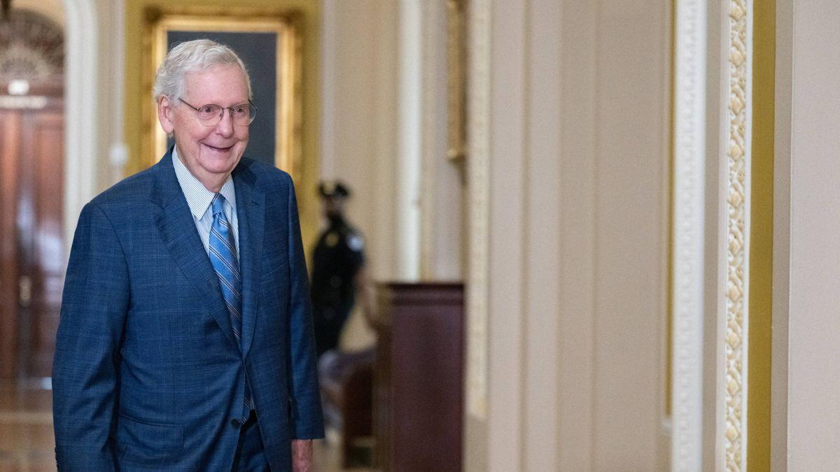 Image of Sen. Mitch McConnell's latest health scare has sparked death concerns.