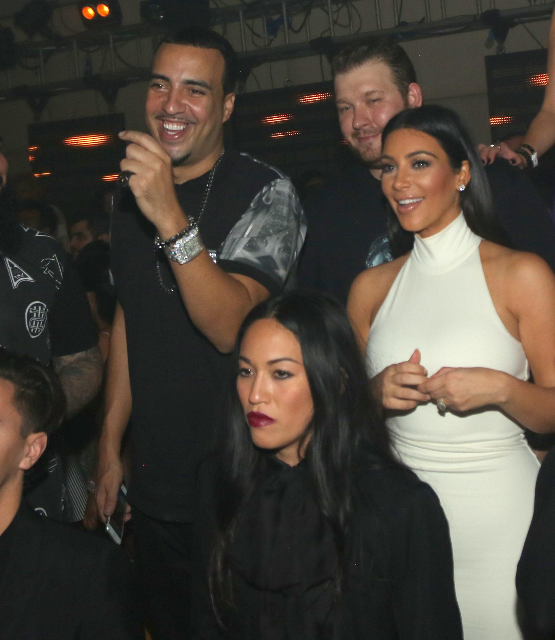 Kim Kardashian parties inside VIP room nightclub in Abu Dhabi with French Montana