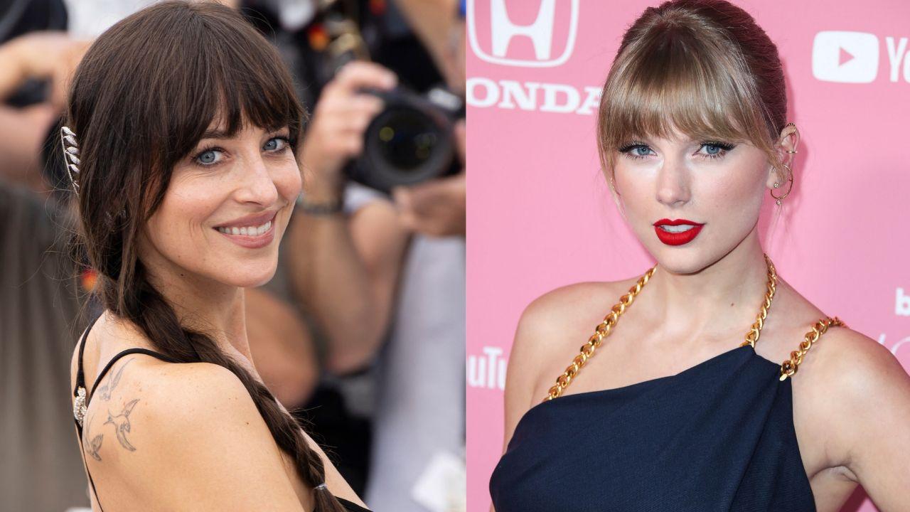 Image of Dakota Johnson and Taylor Swift.