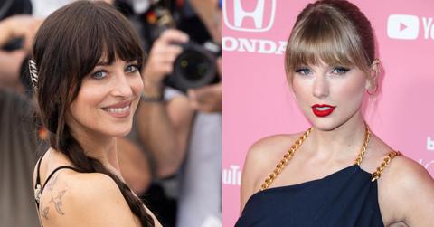 Image of Dakota Johnson and Taylor Swift.