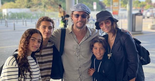 matthew mcconaughey camila rare photos son livingston th birthday