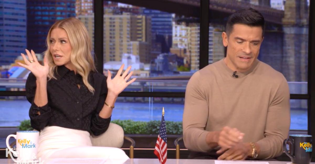 Image of Kelly Ripa teased Mark Consuelos for caring more about their dog, Lena.