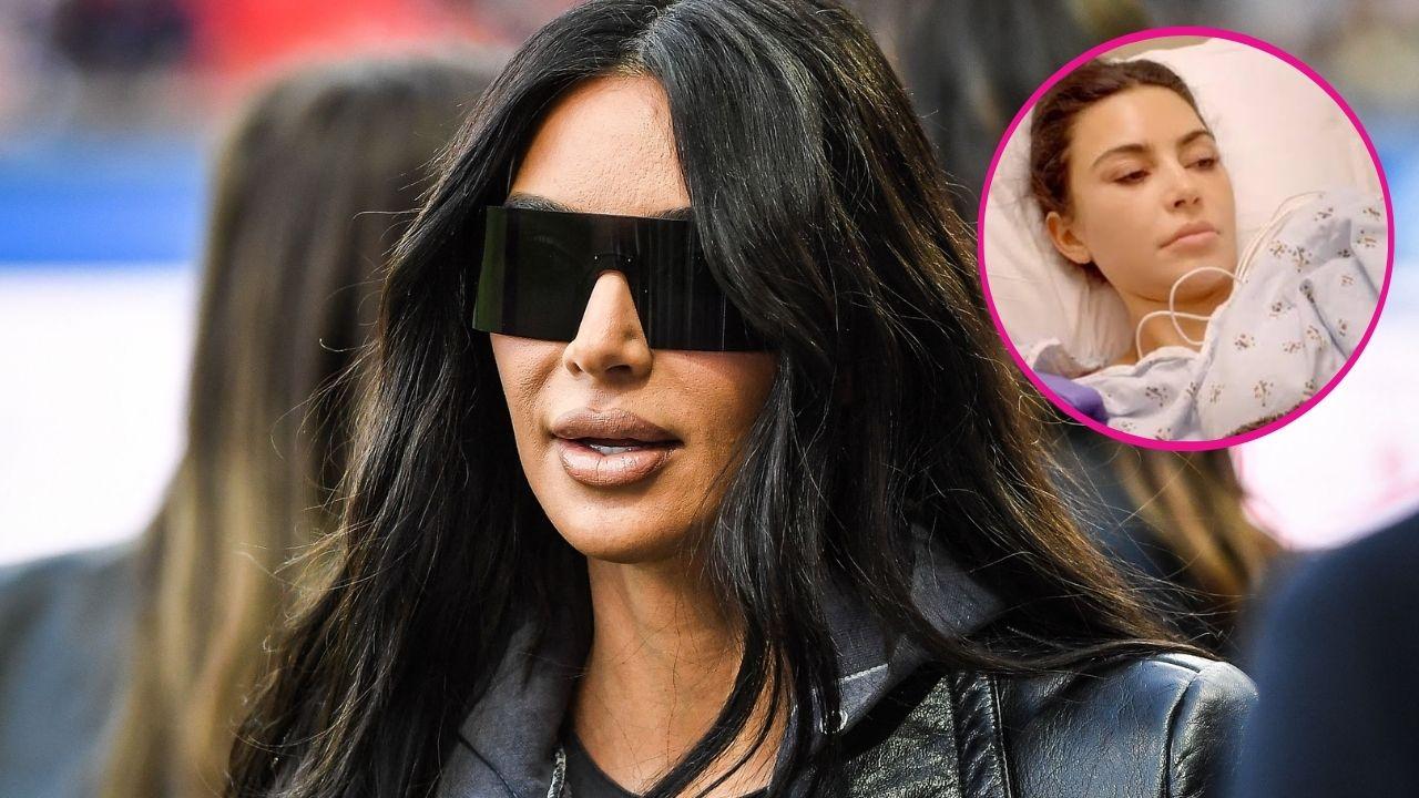 Split photo of Kim Kardashian