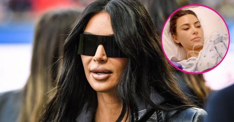 Split photo of Kim Kardashian