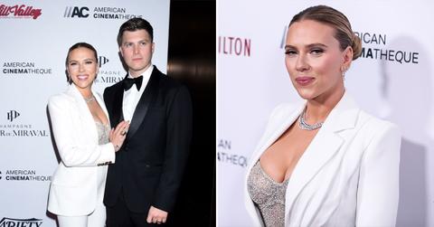 scarlett johansson colin jost first red carpet appearance since baby pics pp