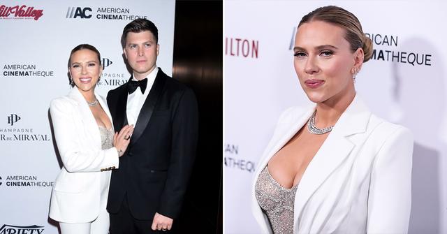 scarlett johansson colin jost first red carpet appearance since baby pics pp