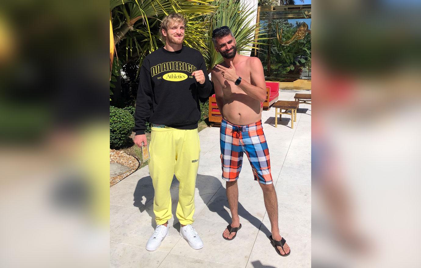 logan paul seen for the first time since floyd mayweather fight