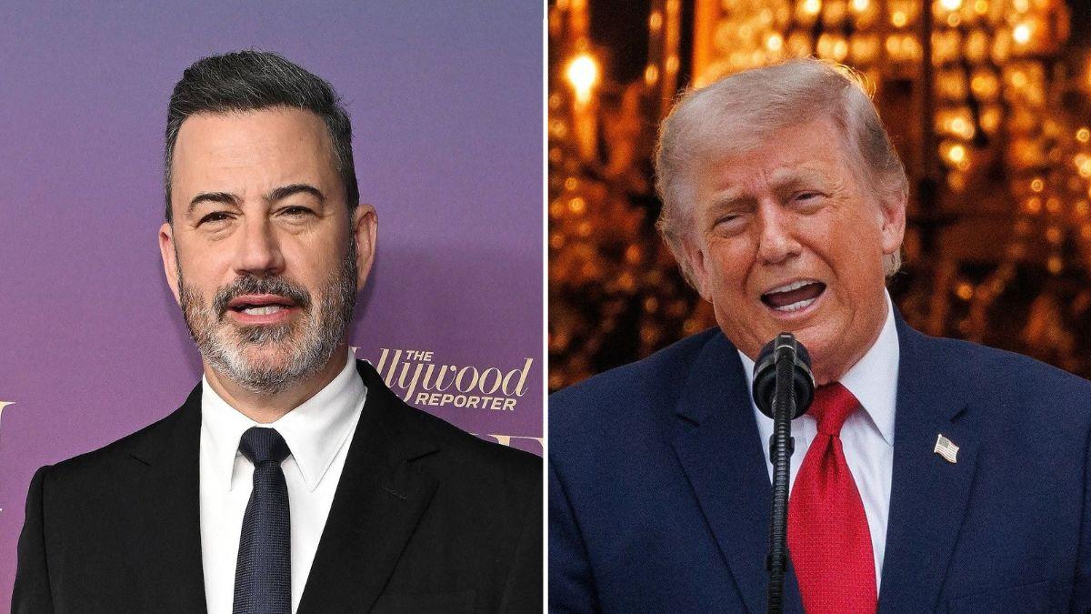 Photo of Jimmy Kimmel and Donald Trump.