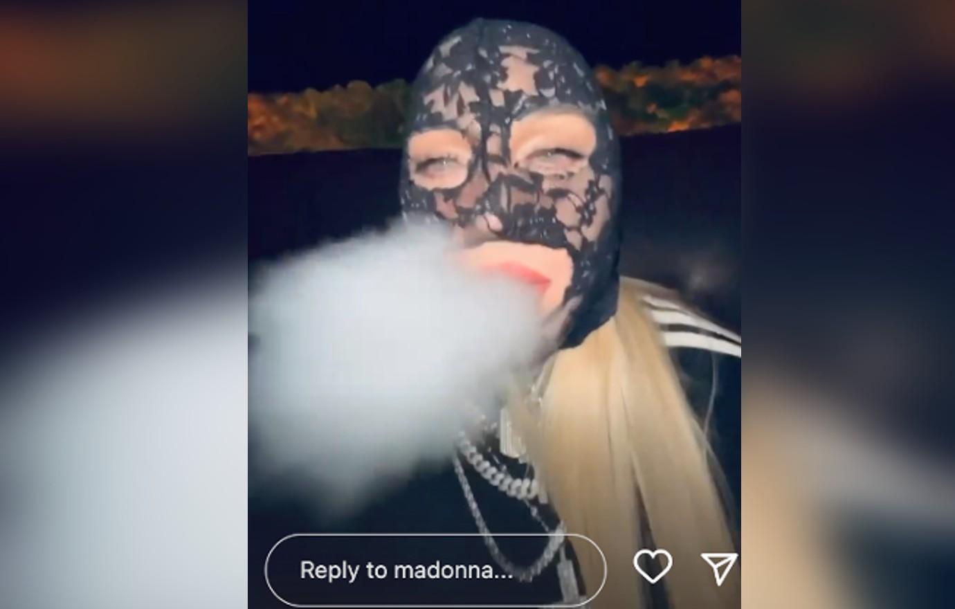 madonna diamond grillz smoking hookah photos