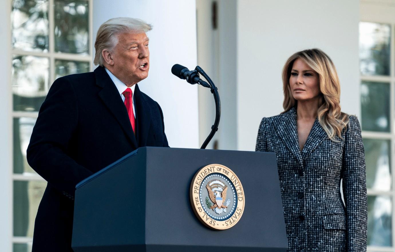 melania trump proud grown young man barron helping donald campaign