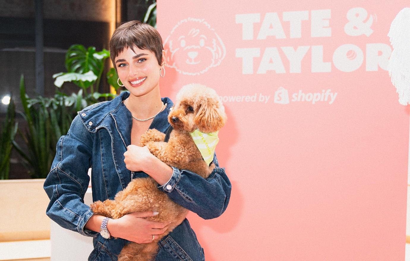 taylor hill at the tate taylor pawp pup credit shopify