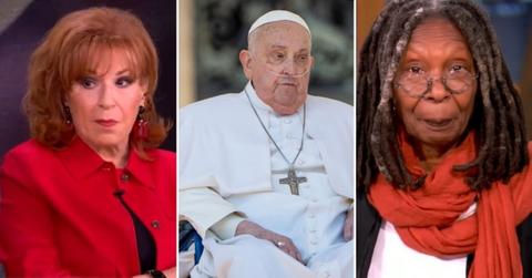 photo of Joy Behar, Pope Francis and Whoopi Goldberg
