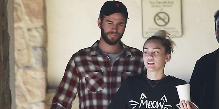 Exclusive&#8230; Miley Cyrus &amp; Liam Hemsworth Out And About In Malibu