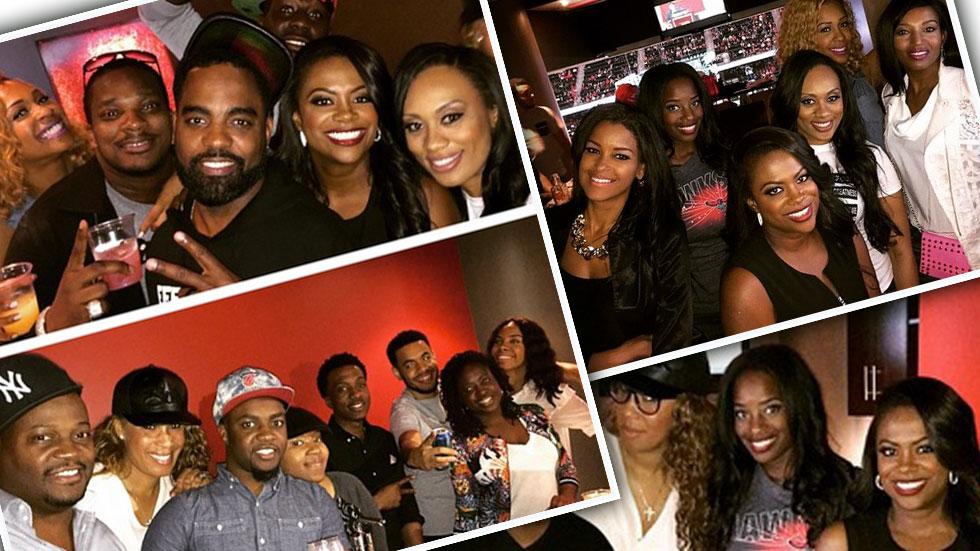 Claudia jordan kandi burruss atlanta hawks basketball game