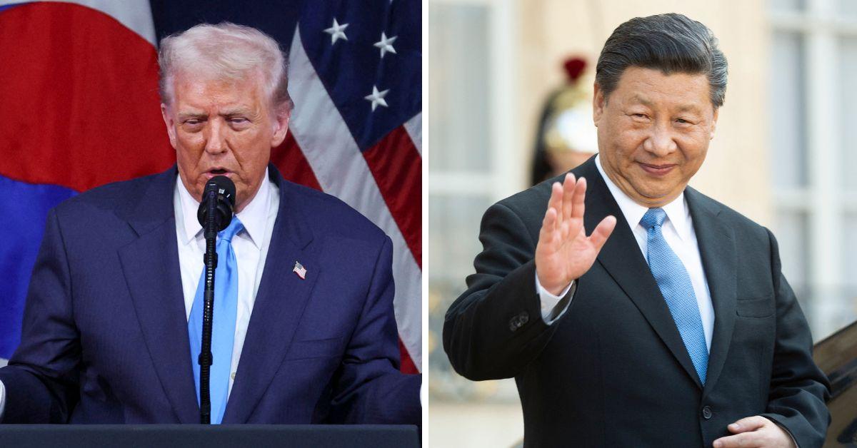 image of The Chinese politician barely reacted during their exchange, making it awkward.