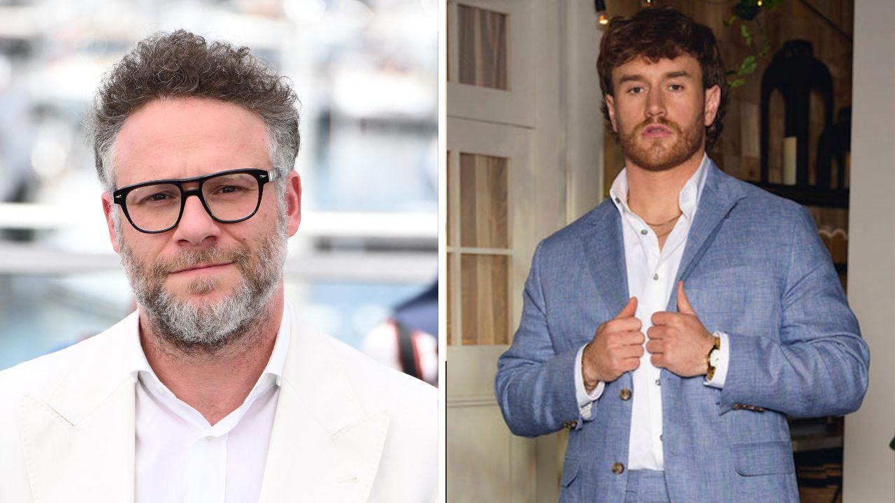 Image of Seth Rogen admitted he was simply 'excited' to see West Wilson when the pair crossed paths at the Emmys.