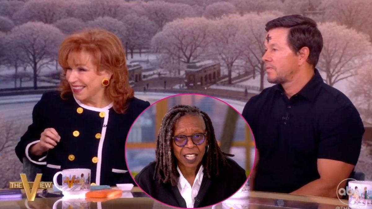 Composite photo of Whoopi Goldberg, Joy Behar and Mark Wahlberg