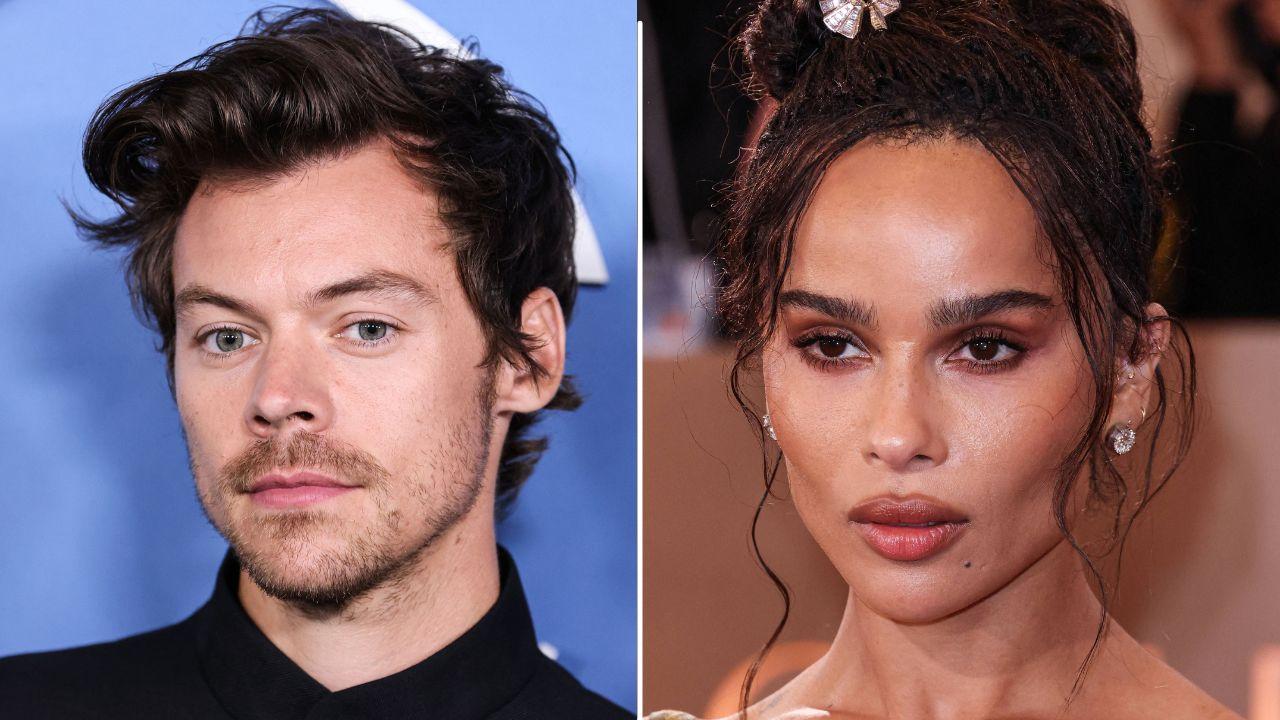 Photo of Harry Styles, photo of Zoë Kravitz.