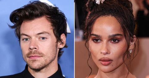 Photo of Harry Styles, photo of Zoë Kravitz.