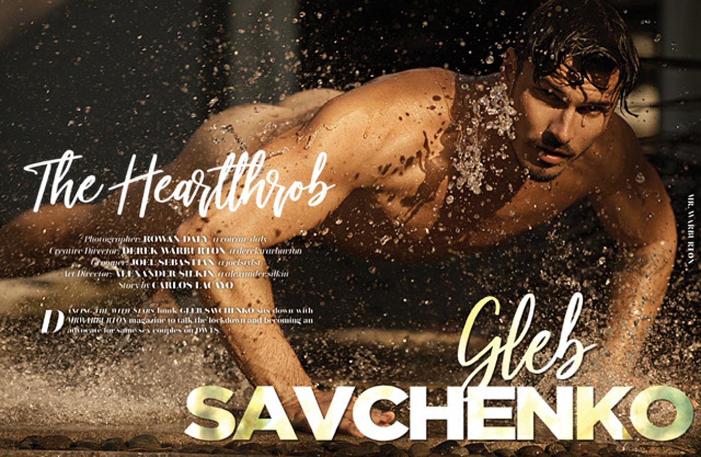 dwts gleb savchenko mrwarburton magazine cover shoot talks fighting for same sex partners