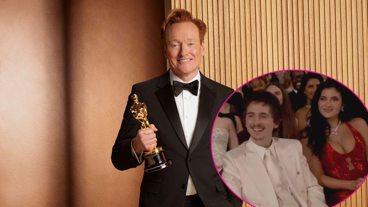 Photo of Conan O'Brien, Timothee Chalamet and Kylie Jenner