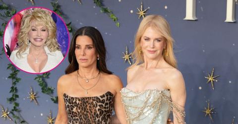 Split photo of Dolly Parton, Nicole Kidman and Sandra Bullock