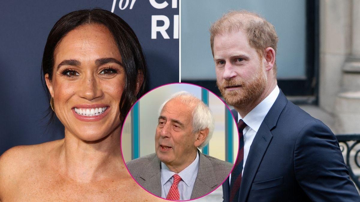 Composite photo of Meghan Markle, Prince Harry and Tom Bower.