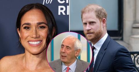 Composite photo of Meghan Markle, Prince Harry and Tom Bower.