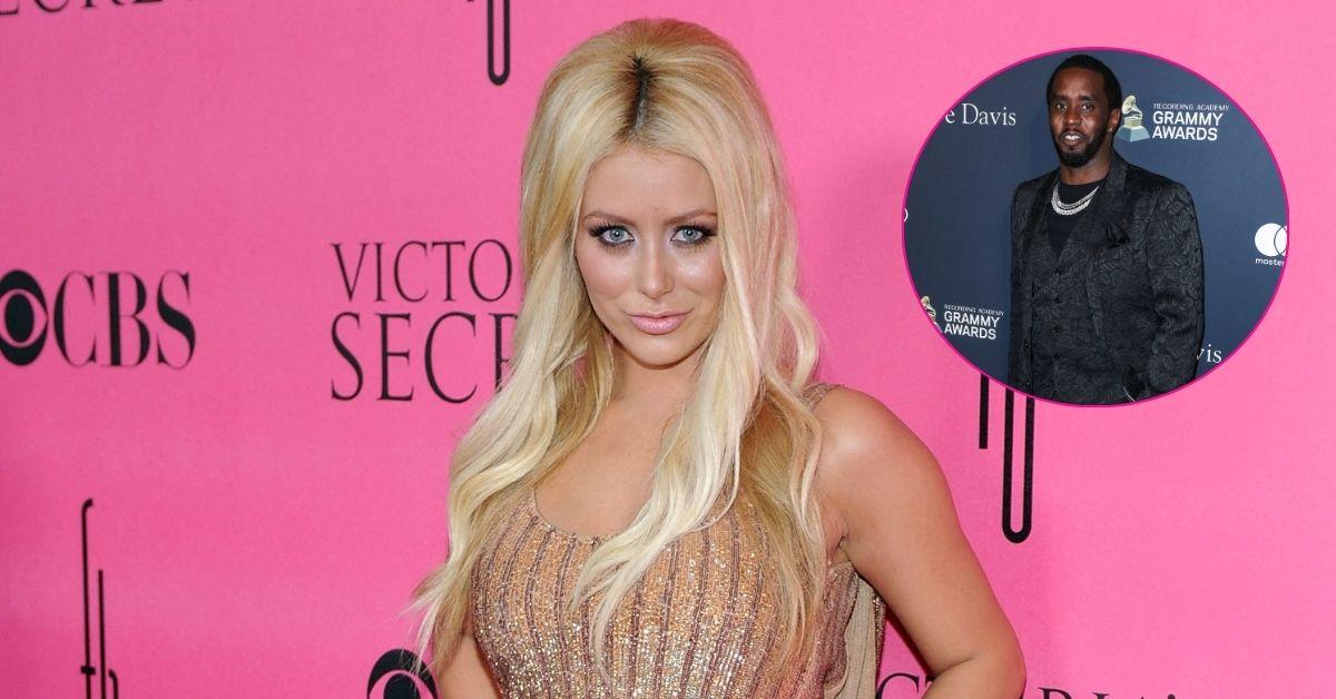 Composite photo of Aubrey O'Day and Sean 'Diddy' Combs
