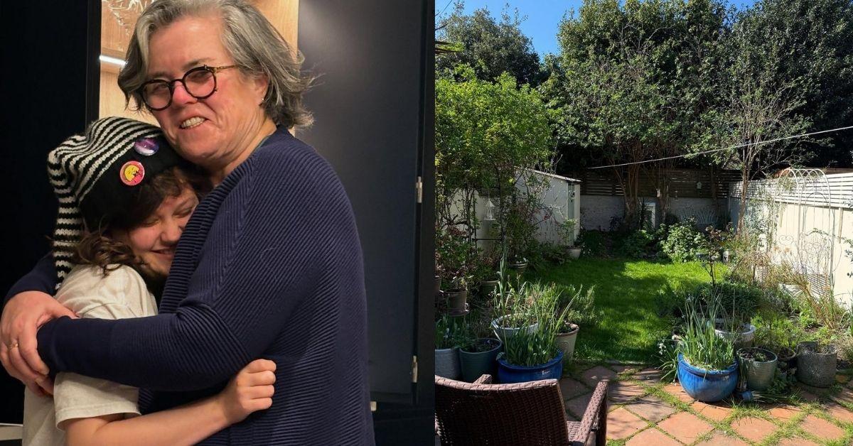 Composite photos of Rosie O'Donnell and child Clay