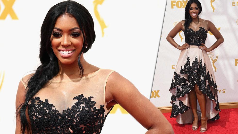 Porsha williams 2015 emmy red carpet