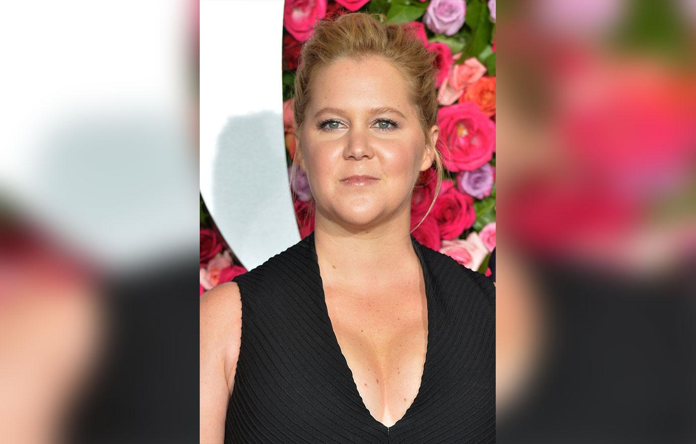 Amy Schumer Wearing Black Dress Closeup