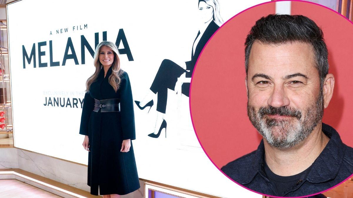 Composite photo of Melania Trump and Jimmy Kimmel.