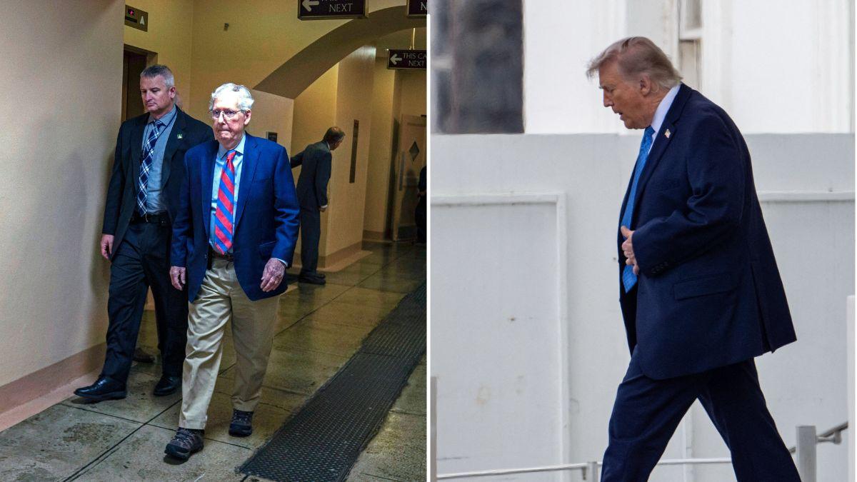 Image of Mitch McConnell’s hospitalization has raised questions about the future of Senate defense spending negotiations.