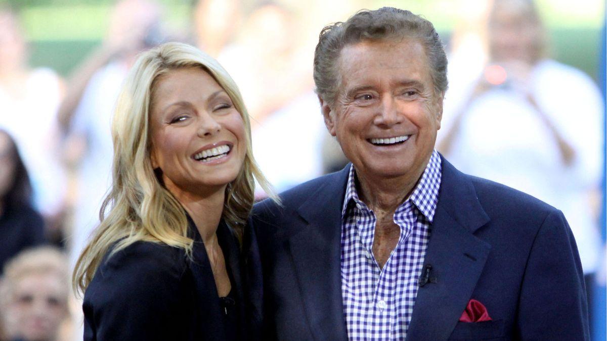 Image of Kelly Ripa and Regis Philbin hilariously matched with each other on a dating app during an older episode of 'Live.'