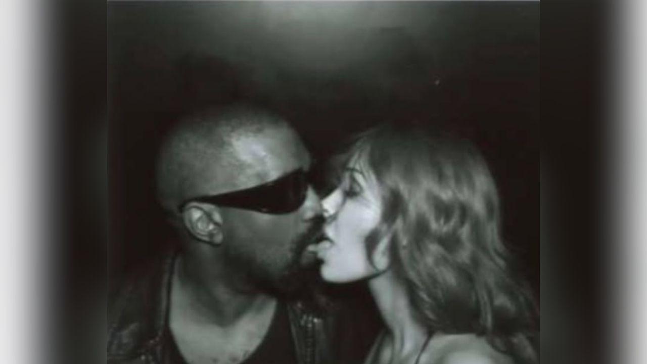 image of Kanye West and Bianca Censori shared a series of intimate black-and-white photobooth pictures.