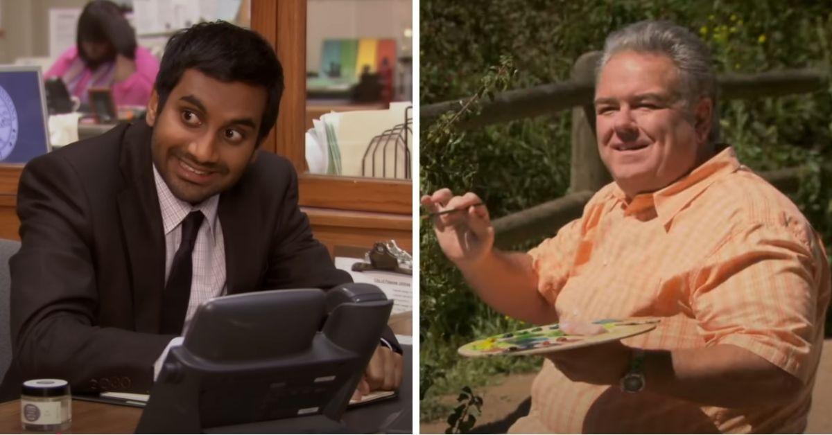 Photo of Jim O'Heir and Aziz Ansari