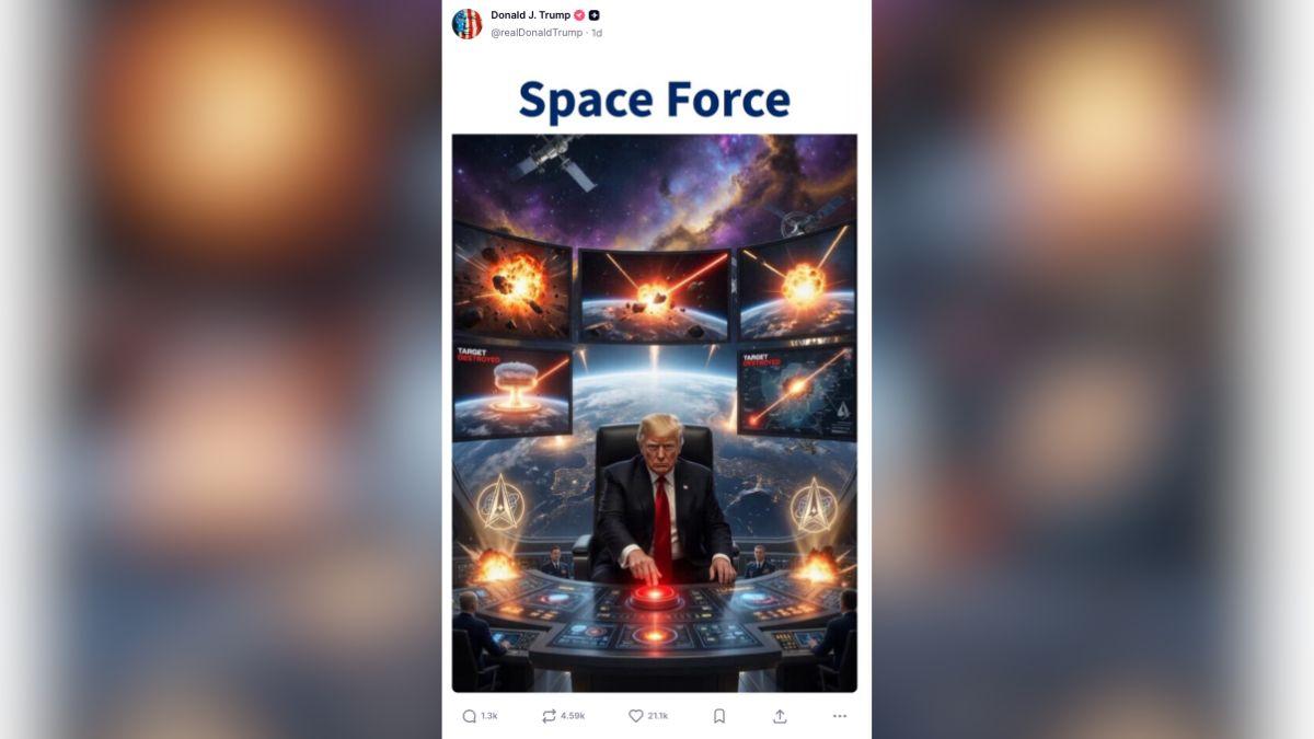 Image of He shared futuristic military fantasy artwork online.