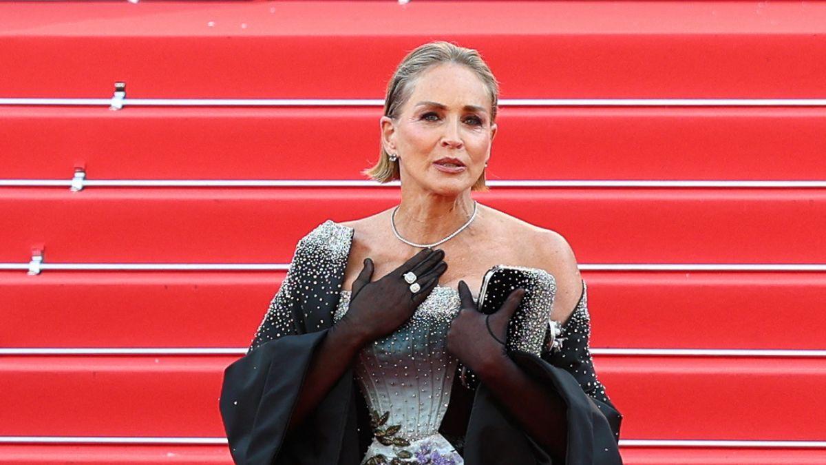 Image of After it started raining, Sharon Stone called it 'clean energy coming down.'