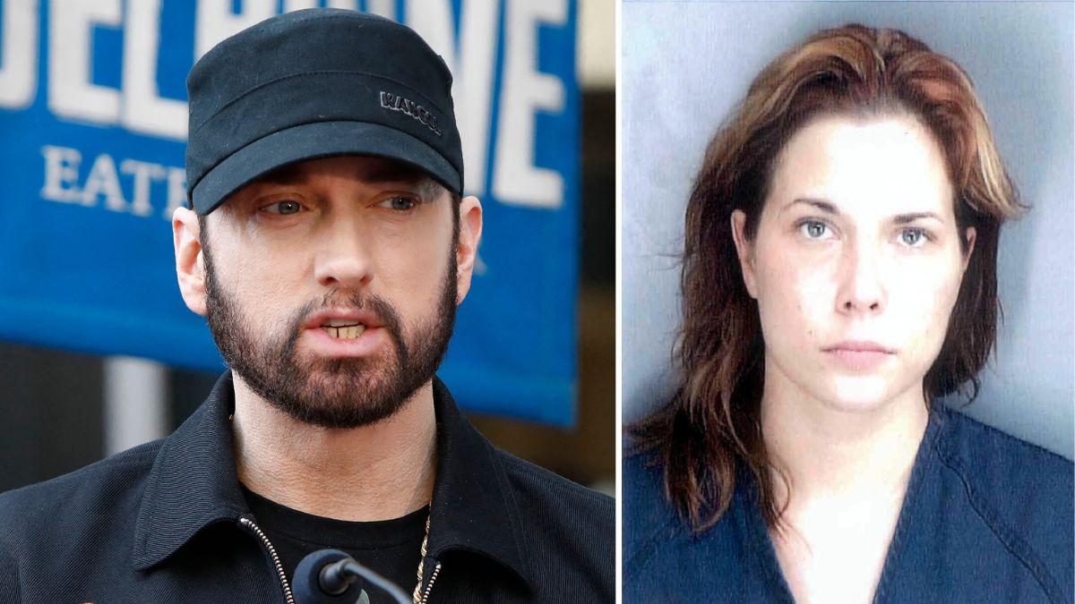 Split photo of Eminem and Kim Scott.