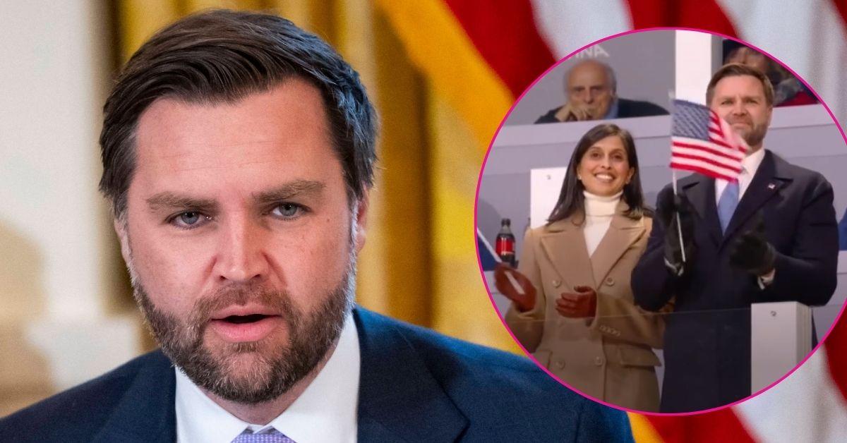 split photo of J.D. & Usha Vance