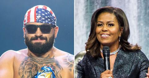 Photo of Josh Hokit and Michelle Obama.