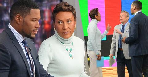 Michael strahan robin roberts on set gma confrontation