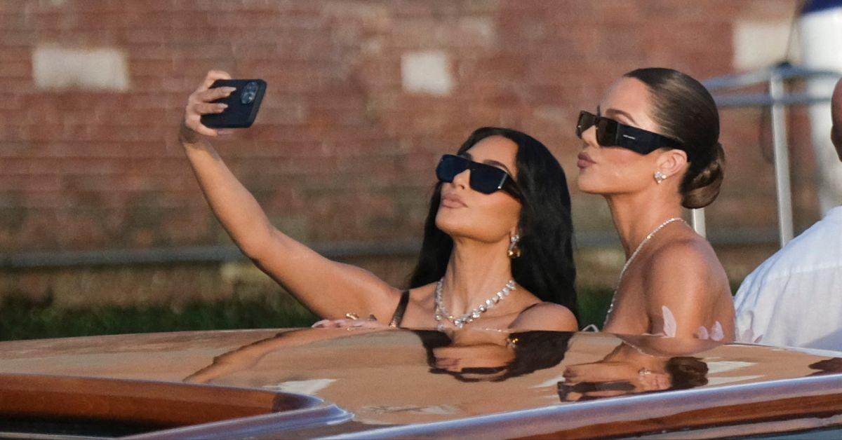 kim kardashian googling herself balenciaga runway show