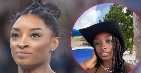 simone biles black bikini vacation photos