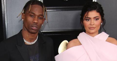 Kylie Jenner And Travis Scott Pose On Red Carpet