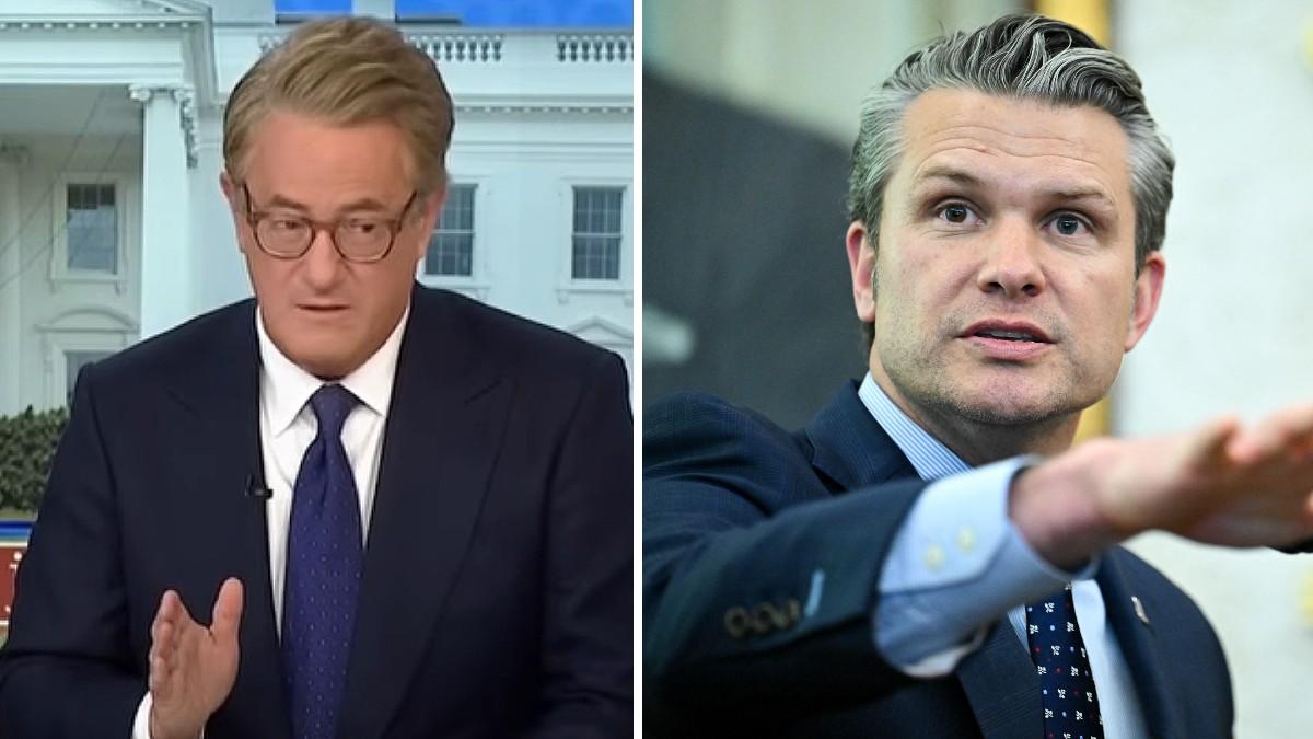 split of Joe Scarborough and Pete Hegseth.