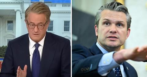 split of Joe Scarborough and Pete Hegseth.